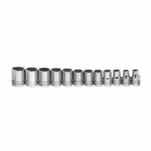 Williams® JHWMSB-12RC Socket Set, Supertorque®, Metric, 12 pc, 12 Points, Included Socket Size: 8 mm, 3/8 in Drive, Clip Rail