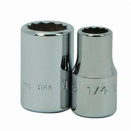 Williams® M-1208 Supertorque® Socket, 1/4 in, 1/4 in Shallow Length Socket