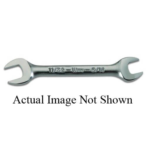 Williams® JHWOES-0607 Open End Wrench, Short, Imperial, 3/16 x 7/32 in Wrench Opening, 2-27/32 in OAL, 45° Offset