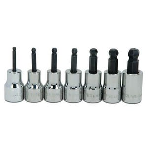 Williams® Socket Driver Bit Set, Imperial, 7 pc, 3/8 in Drive, 1/8 in Torx® Size, Polished Chrome