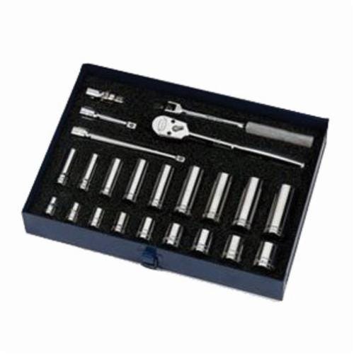 Williams® WSB-23HF Supertorque® Socket and Drive Tool Set, 23 pc, Chrome Vanadium Steel