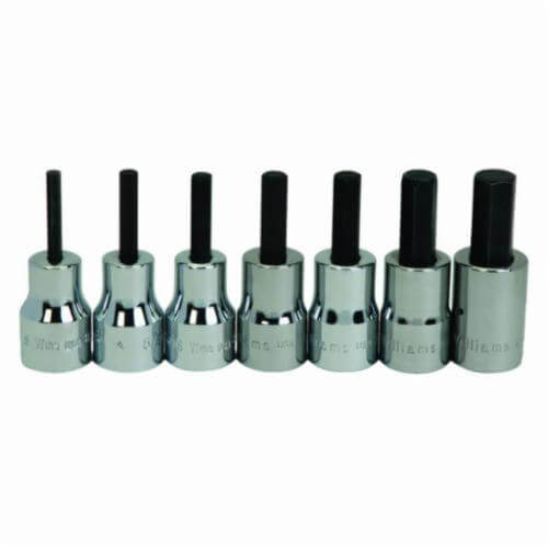 Williams® WSB-7A Socket Driver Bit Set, 3/8 in Drive, 1/8 in Torx®, 7 pc, Polished Chrome
