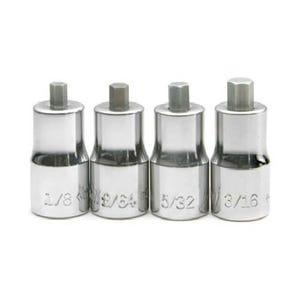 Williams® Socket Driver Bit Set, Imperial, 4 pc, 1/4 in Drive, 1/8 in Torx® Size, Polished Chrome