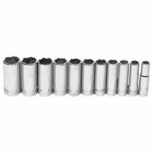Williams® WSSD-11HRC Supertorque® Socket Set, 11 pc, Polished Chrome