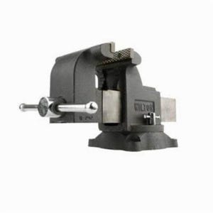 Wilton® WS8 Shop Vise with Swivel Base, Serrated Jaw, 8 in Jaw Opening, 8 in W Steel Jaw, 4 in D Throat