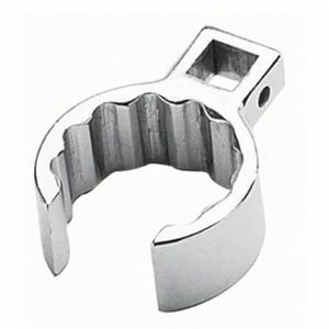 Wright® 1086 Ball Locking Flare Nut Crowfoot Wrench, 1-1/2 in Wrench, 1/2 in Drive, 12 Points, 1-3/8 in OAL, ASME B107.100, Polished Chrome