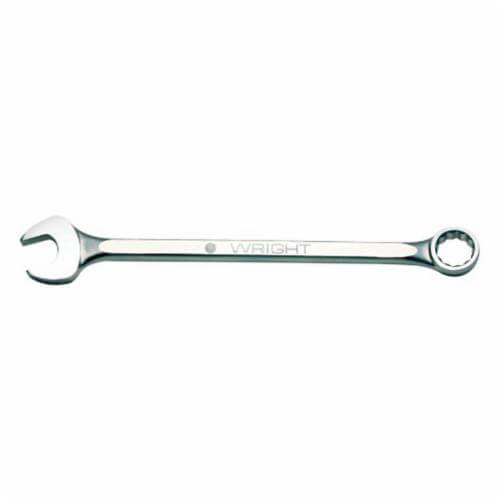 WrightGrip™ 11X08 Flat Stem Heavy Duty Combination Wrench, 3-3/8 in, 12 Points, 15° Offset, 36-1/2 in OAL, Industrial Black