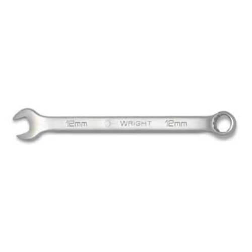 Wright® 11-28MM Combination Wrench, Metric, 28 mm, 12 Points, 15°  Offset, 384.18 mm OAL, Steel, Polished/Satin, ASME B107.110
