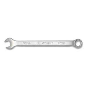 Wright® 11-28MM Combination Wrench, Metric, 28 mm, 12 Points, 15° Offset, 384.18 mm OAL, Steel, Polished/Satin, ASME B107.110