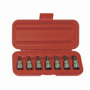 Wright® 305 Socket Bit Set, 1/8 to 3/8 in Hex, 3/8 in Drive