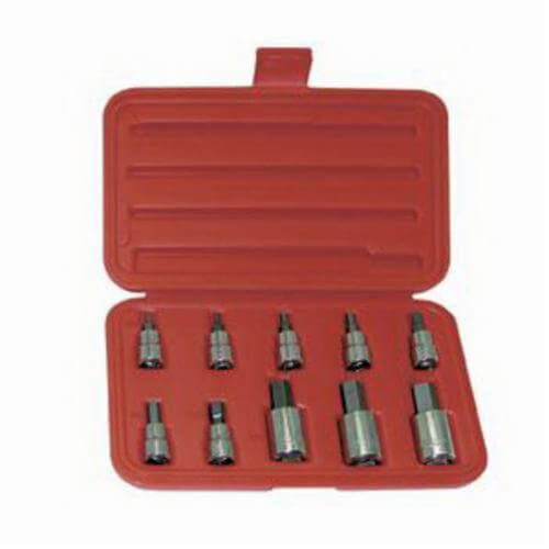 Wright® 311 Socket Bit Set, 1/8 to 5/8 in Hex, 3/8, 1/2 in Drive