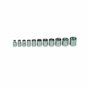 Wright® 312 Socket Set, 11 pc, Steel, Polished Chrome