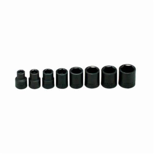 Wright® 313 Impact Socket Set, Imperial, 6 Points, 3/8 in Drive, 8 pc, Included Socket Size: 5/16 to 3/4 in