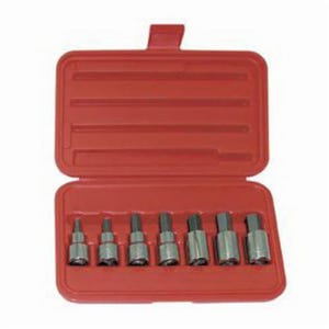 Wright® 405 Socket Bit Set, 1/4 to 5/8 in Hex, 1/2 in Drive