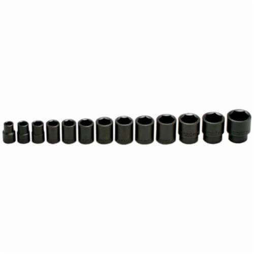 Wright® 415 Impact Socket Set, 13 pc, Alloy Steel, Black Oxide