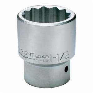 Wright® 8188 Shape III Standard Length Socket, 1 in Square Drive, 2-3/4 in, 12 Points