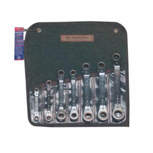 Wright® 9446 Magnetic Ratcheting Reversible Box End Wrench Set, 7 pc, 7 x 8 to 19 x 21 mm