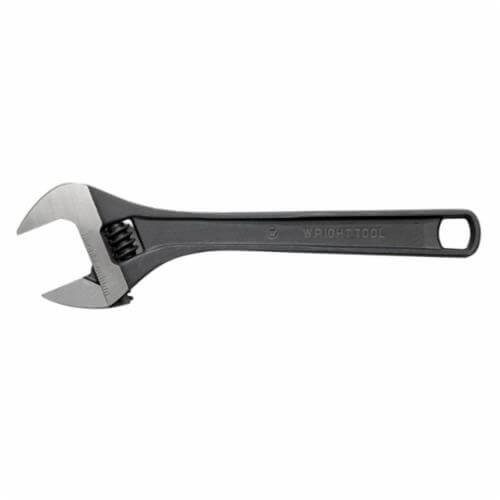 Wright® 9AB15 Adjustable Wrench, 1-11/16 in, 15 in OAL, Steel Body, Steel, Industrial Black
