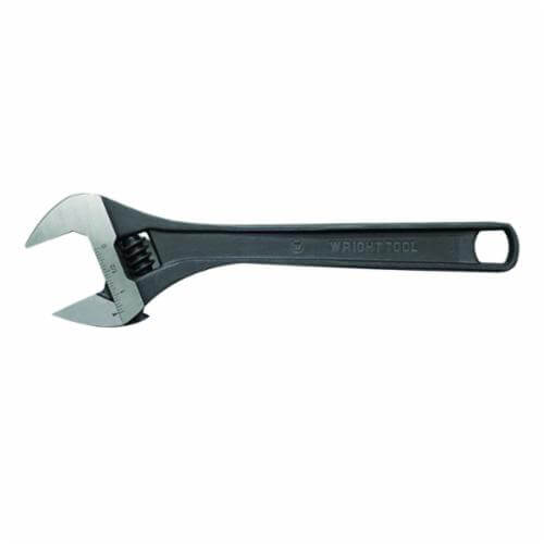 Wright® 9AB10 Adjustable Wrench, 1-3/8 in, 10 in OAL, Steel Body, Steel, Industrial Black