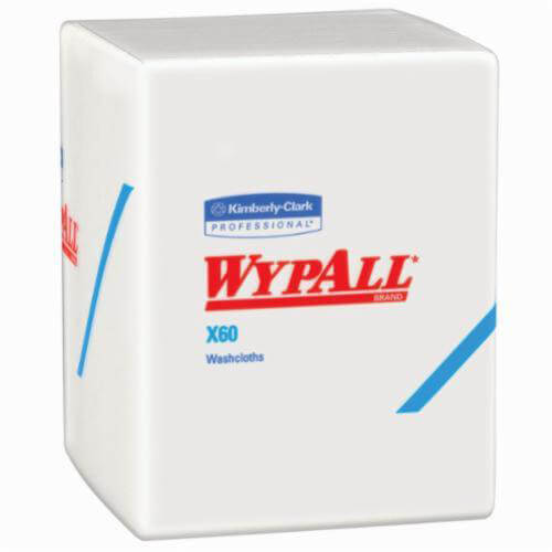 WypAll* 41083 X60 Hygienic Washcloth, 43.7 x 20 in, 70 Sheets Capacity, Hydroknit*, White