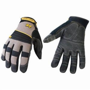 Youngstown® 03-3050-78 Mechanics Glove, Synthetic Leather Palm, Unlined, Gray