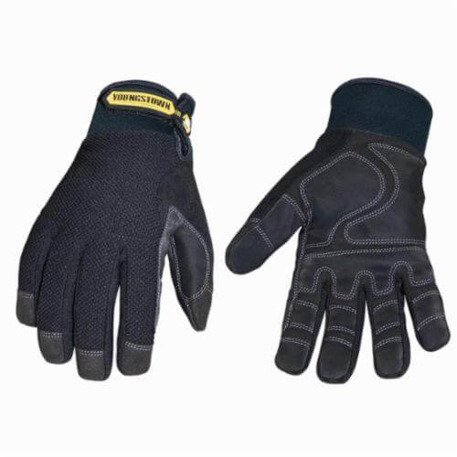 Youngstown® 03-3450-80 Work Glove, Winter Plus Series, Synthetic Leather Palm, Thinsulate™/Waterproof Membrane, Black