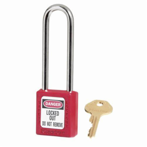 Master Lock® 410LTRED Zenex™ Durable Light Weight Lockout Padlock 3 in Red