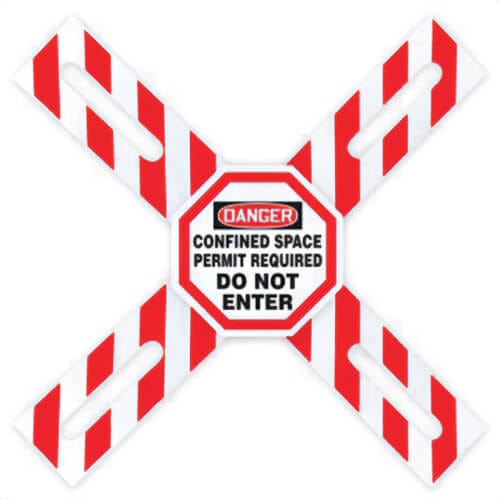 Accuform® CXB635 OSHA Danger Man-Way Cross Barrier