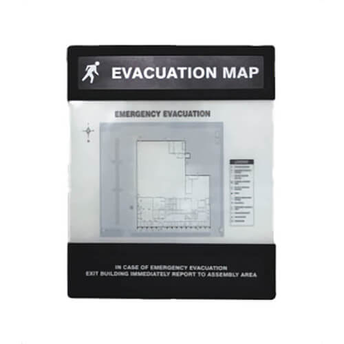 Accuform® DTA241 Evacuation Map Holder 2 Insert Size