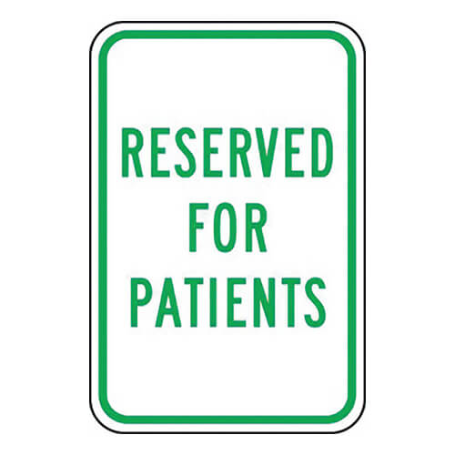 Accuform® FRP339RA Parking Sign: RESERVED FOR PATIENTS