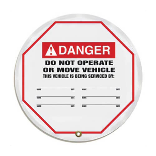 Accuform® KDD718 ANSI Danger Steering Wheel Message