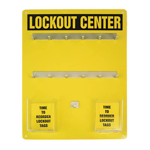 Accuform® KST412 Lockout Center Aluminum Hanger Boards