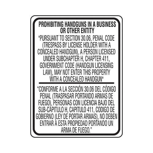 Accuform® MACC527VA Safety Sign, Bilingual, Text Legend, 0.04 in Aluminum, Hole Mounting, 24 in Height, 18 in Width