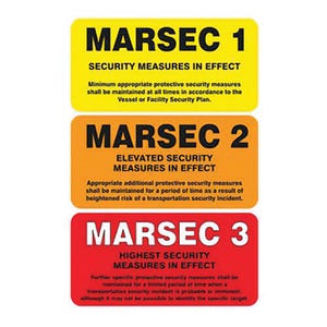Accuform® MARSEC FLIP SIGN: STANDARD SET 12 in x (MASE545VA)