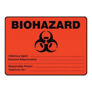 Accuform® MBHZ512XT Biohazard Safety Sign: INFECTIOUS
