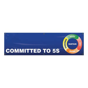 Accuform® MBR321 Campaign Banner: COMMITTED TO 5S