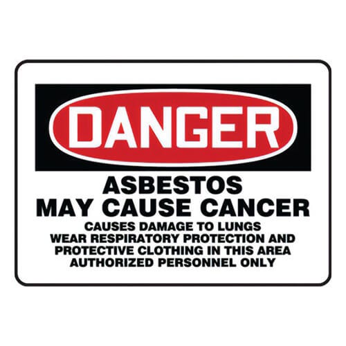 Accuform® MCAW130VP OSHA Danger Safety Sign: ASBESTOS