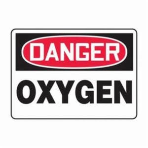Accuform® MCHL168VS Safety Sign, DANGER OXYGEN, 7 in x 10 in, Vinyl