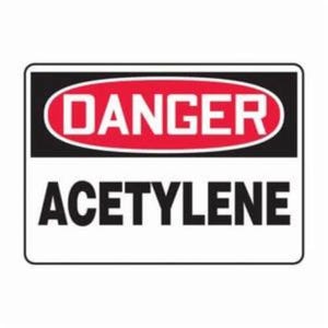 Accuform® MCHL196VS Safety Sign, DANGER ACETYLENE, 7 in x 10 in, Vinyl