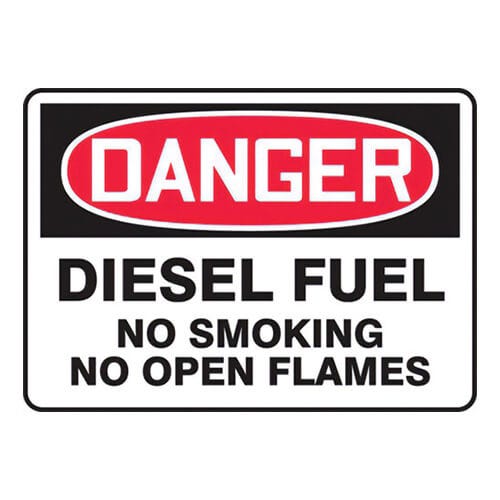 Accuform® MCHL268XP OSHA Danger Safety Sign: DIESEL FUEL