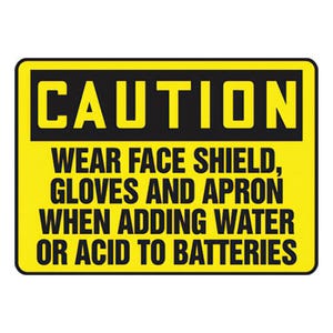 Accuform® MCHL679XV OSHA Caution Safety Sign: WEAR FACE