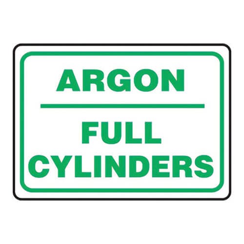 Accuform® SAFETY SIGN: ARGON - FULL CYLINDERS (MCPG565VP)