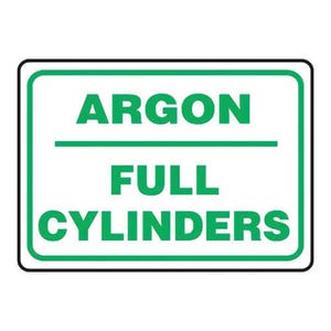 Accuform® SAFETY SIGN: ARGON - FULL CYLINDERS (MCPG565VP)