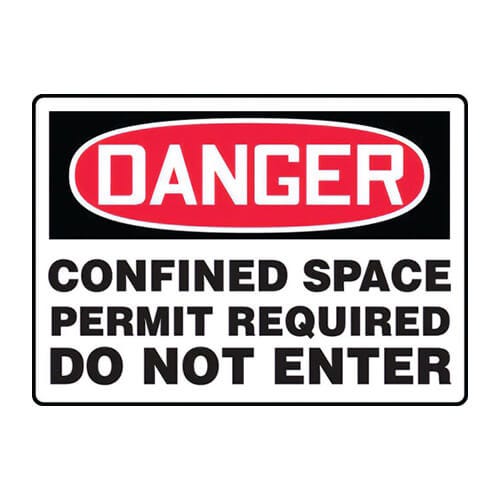 Accuform® MCSP026XL OSHA Danger Safety Sign: CONFINED