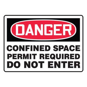 Accuform® MCSP026XT OSHA Danger Safety Sign: CONFINED