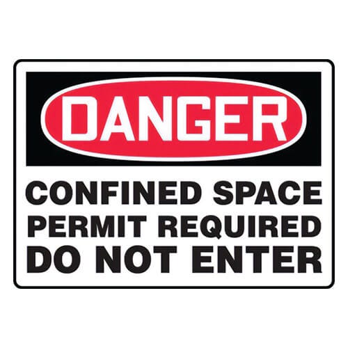 Accuform® MCSP043VP OSHA Danger Safety Sign: CONFINED