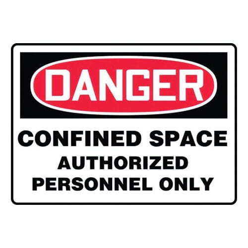 Accuform® MCSP140XT OSHA Danger Safety Sign: CONFINED