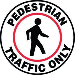 Accuform® MFS816 Slip-Gard Floor Sign: PEDESTRIAN