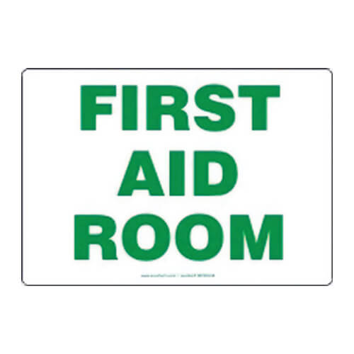 Accuform® MFSD438XT Safety Sign: FIRST AID ROOM 7 in x 10 in