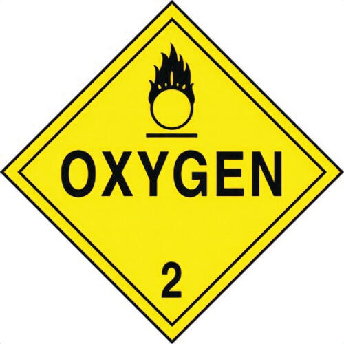 Accuform® MPL204MG1 Dot Placard: HAZARD CLASS 2 - GASES